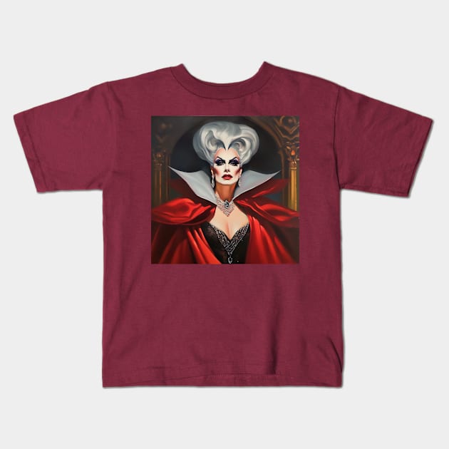 Drag Queen Dracula Kids T-Shirt by ROH-shuh